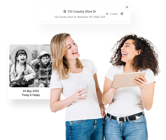 Two women sharing a memory